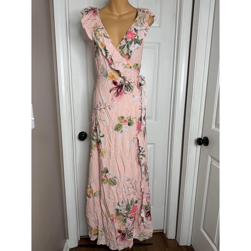 Anthropologie BHLDN Plum Pretty Sugar Blair Wrap Dress - Picture 7 of 10